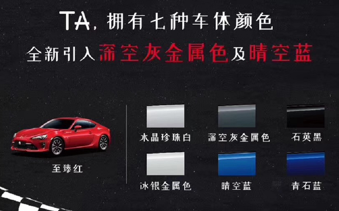 新款丰田86正式上市 售价区间27.78-28.78万元